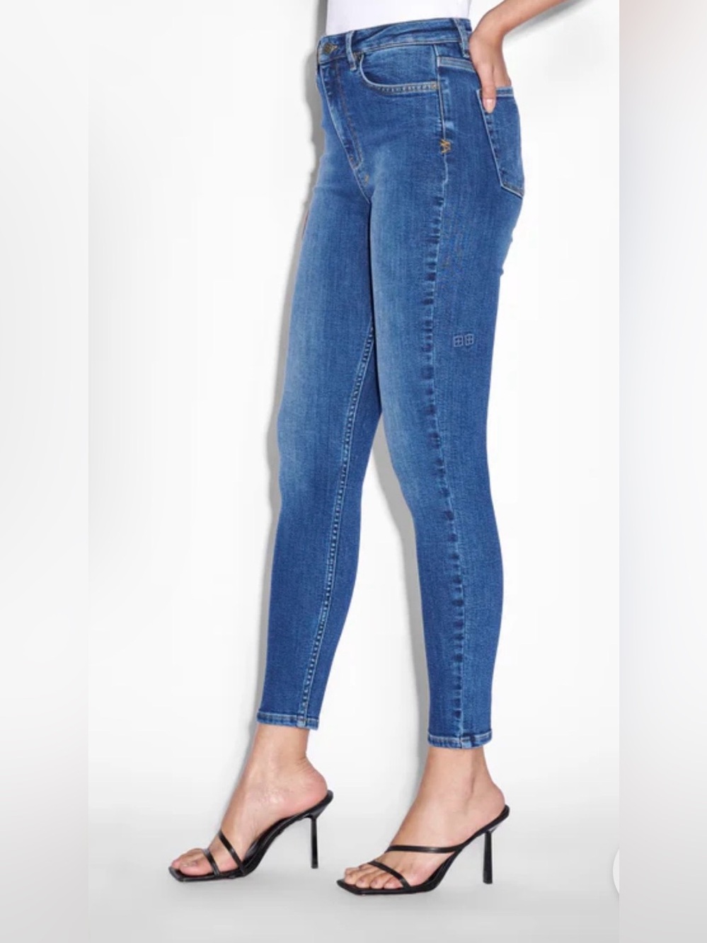 Ksubi Hi N Wasted Crop Jeans Sz 26 High Rise Cropped Skinny Medium Wash - Picture 3 of 15